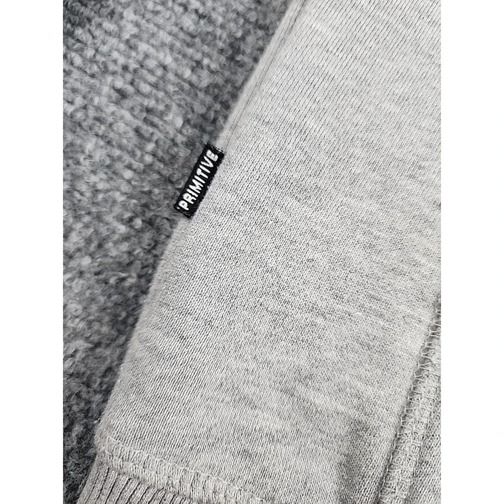 Primitive Skateboarding Gray Black Hoodie Small Streetwear Skate Logo Pullover S